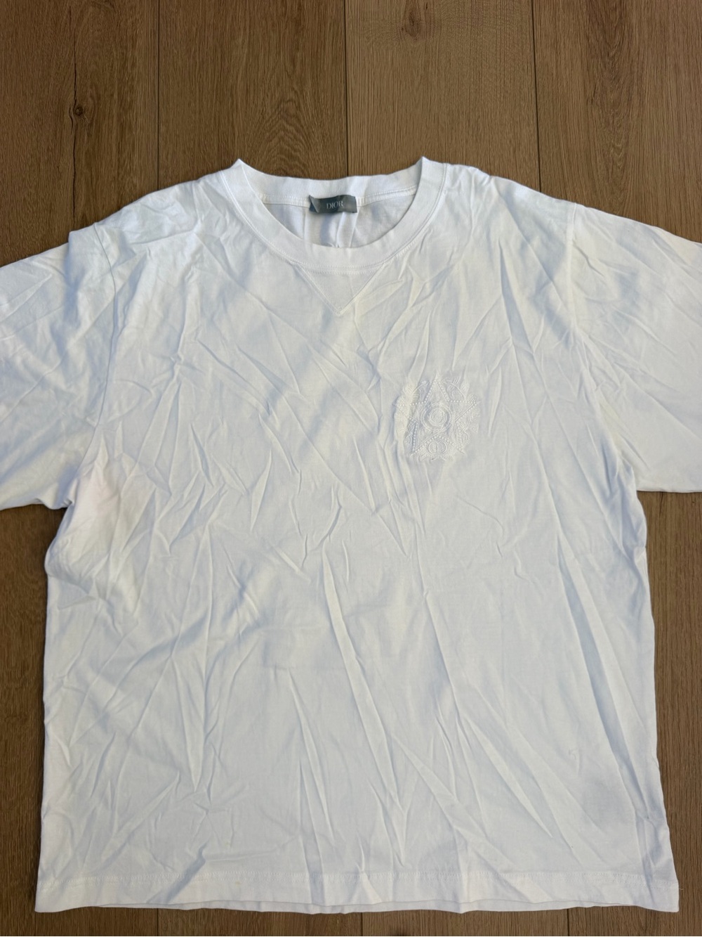 Dior Embroidered Star T-Shirt White Short Sleeve Tee